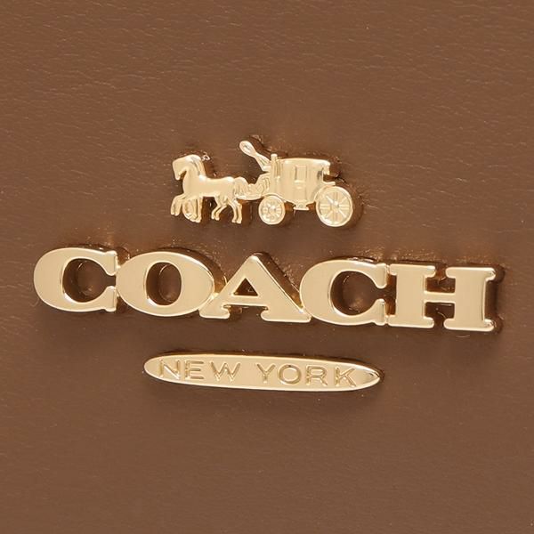 コーチ アウトレット 長財布 シグネチャー ベージュ ブラウン レディース COACH C5966 IME74 詳細画像