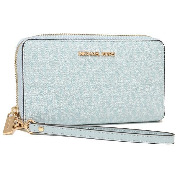 マイケルコース アウトレット 財布 ジェットセットトラベル フォーンウォレット ブルー レディース MICHAEL KORS 35F8GTVW9B PALE OCEAN