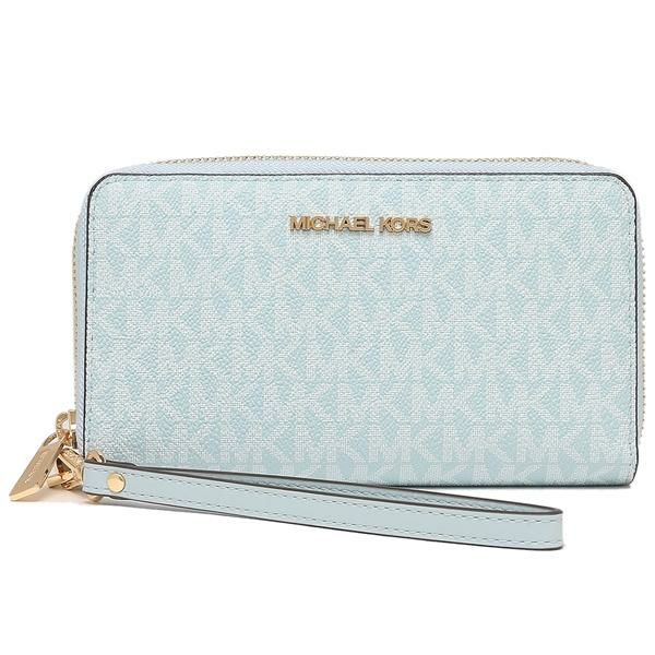 マイケルコース アウトレット 財布 ジェットセットトラベル フォーンウォレット ブルー レディース MICHAEL KORS 35F8GTVW9B PALE OCEAN 詳細画像