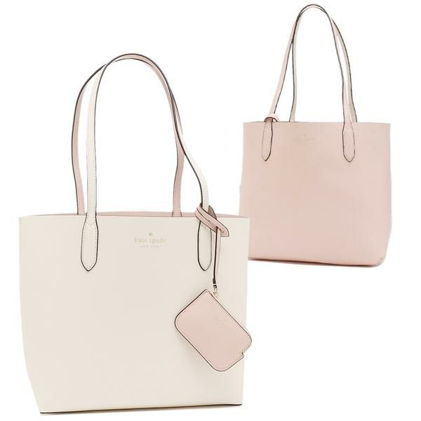 ケイトスペード アウトレット トートバッグ アヴァ ホワイト ピンクベージュ レディース KATE SPADE K6052 100 A4対応