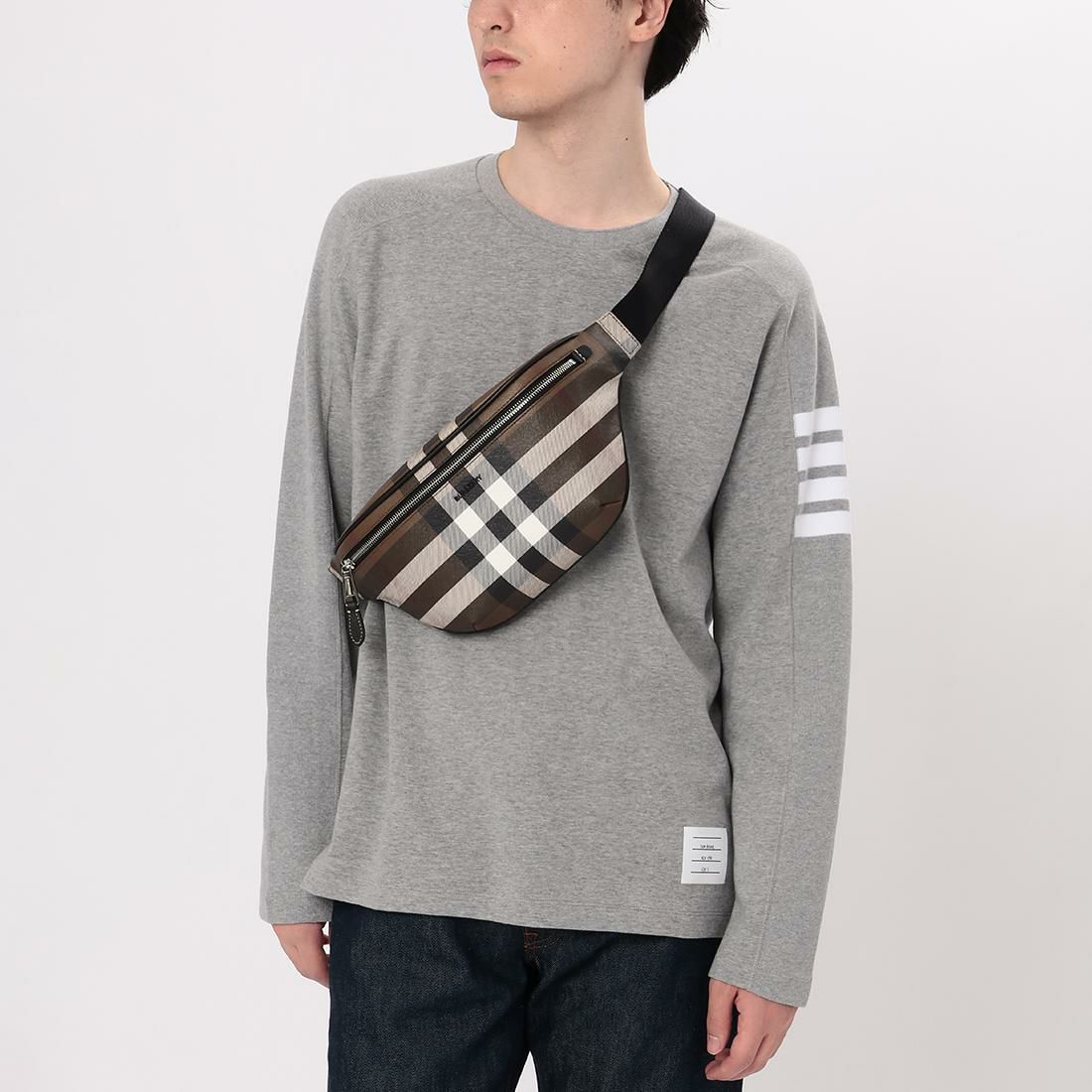 バーバリー ボディバッグ ウエストバッグ バムバッグ ブラウン メンズ BURBERRY 8052806 A8900