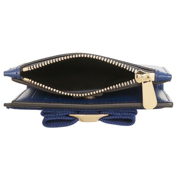 サルヴァトーレフェラガモ 二つ折り財布 ヴァラ ブルー レディース Salvatore Ferragamo 22E009 755353 詳細画像
