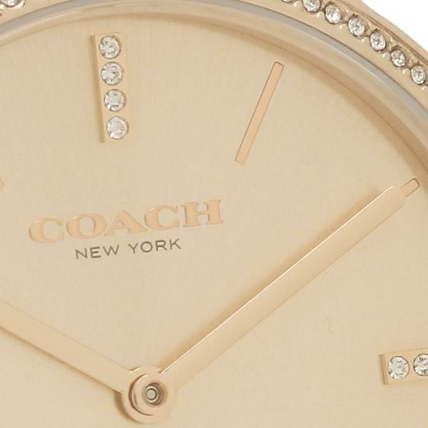 コーチ レディース 時計 オードリー 35mm クォーツ イエローゴールド シルバー COACH 14503354 ステンレス 詳細画像