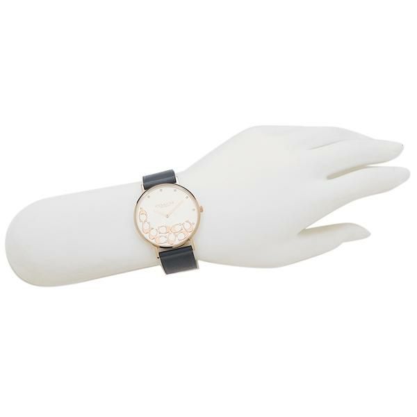 コーチ レディース 時計 ペリー 36mm クォーツ ホワイト ブラック COACH 14503802 レザー 詳細画像