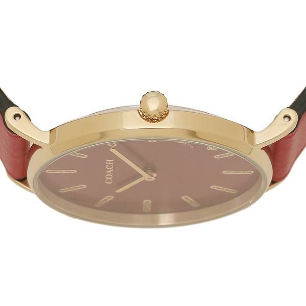 コーチ レディース 時計 ペリー 36mm クォーツ レッド COACH 14503852 レザー 詳細画像