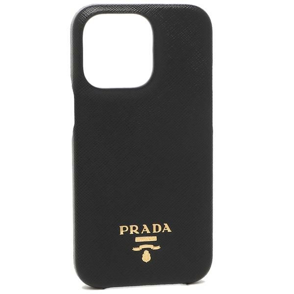 プラダ iPhoneケース スマートフォンケース サフィアーノ スマホカバー iPhone 13 Pro ブラック メンズ レディース PRADA 1ZH145 QWA F0002