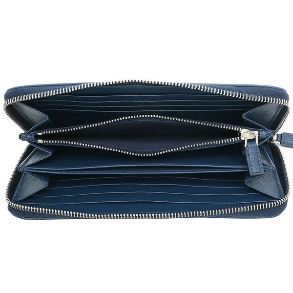 プラダ 長財布 サフィアーノトライアングルロゴ ブルー メンズ PRADA 2ML317 QHH F0016 詳細画像