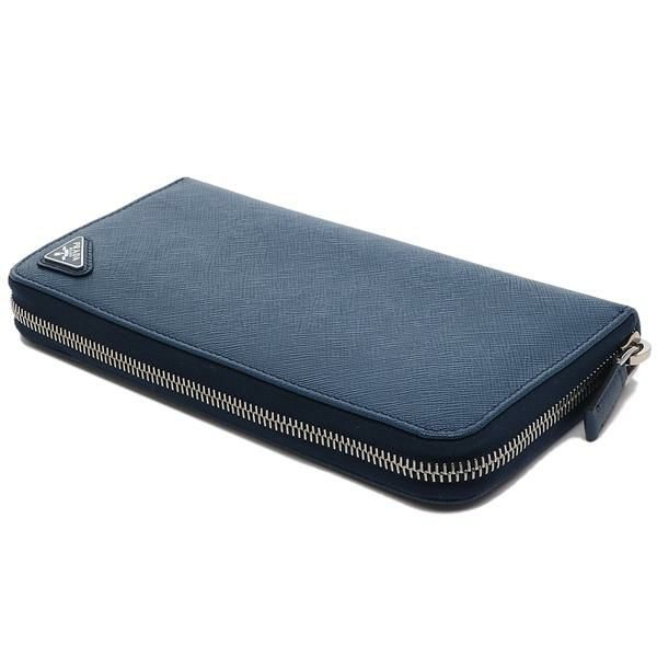 プラダ 長財布 サフィアーノトライアングルロゴ ブルー メンズ PRADA 2ML317 QHH F0016 詳細画像