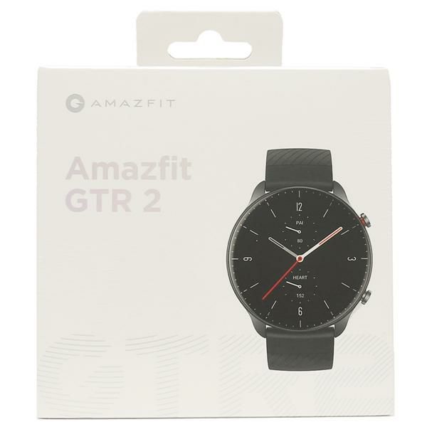 アマズフィット メンズ レディース 時計 ジーティーアール2 46.4×46.4mm 充電式クォーツ ブラック Amazfit SP170027C150 シリコン 詳細画像