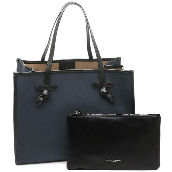 ジャンニキアリーニ トートバッグ マルチェッラ Mサイズ ネイビー レディース GIANNI CHIARINI BS6850 CNV-SE 11478 A4対応