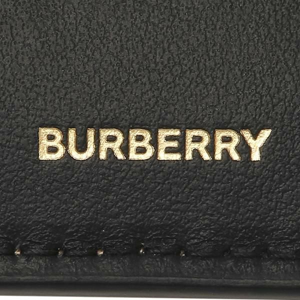 バーバリー 三つ折り財布 ランカスター コンパクトウォレット ブラック ベージュ レディース BURBERRY 8057976 A1189 詳細画像