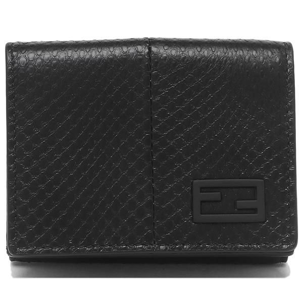 フェンディ 三つ折り財布 ミニ財布 パイソン ブラック メンズ レディース FENDI 7M0280AGR0 F0QA1 詳細画像