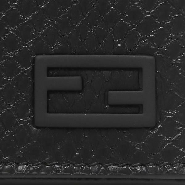 フェンディ 三つ折り財布 ミニ財布 パイソン ブラック メンズ レディース FENDI 7M0280AGR0 F0QA1 詳細画像