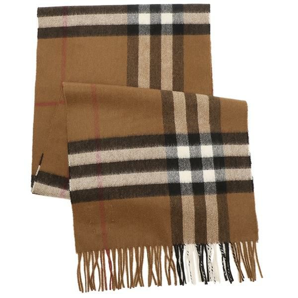 バーバリー マフラー ジャイアントチェック ブラウン メンズ レディース BURBERRY 8037147 A8773 詳細画像