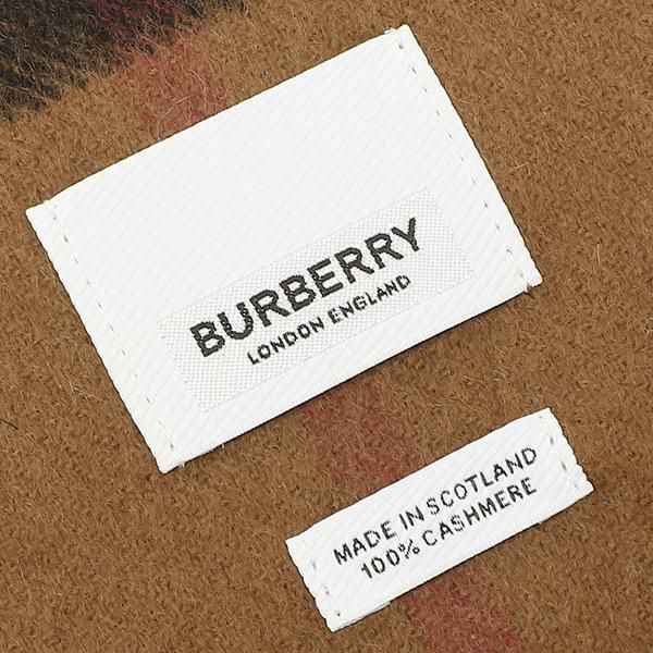 バーバリー マフラー ジャイアントチェック ブラウン メンズ レディース BURBERRY 8037147 A8773 詳細画像