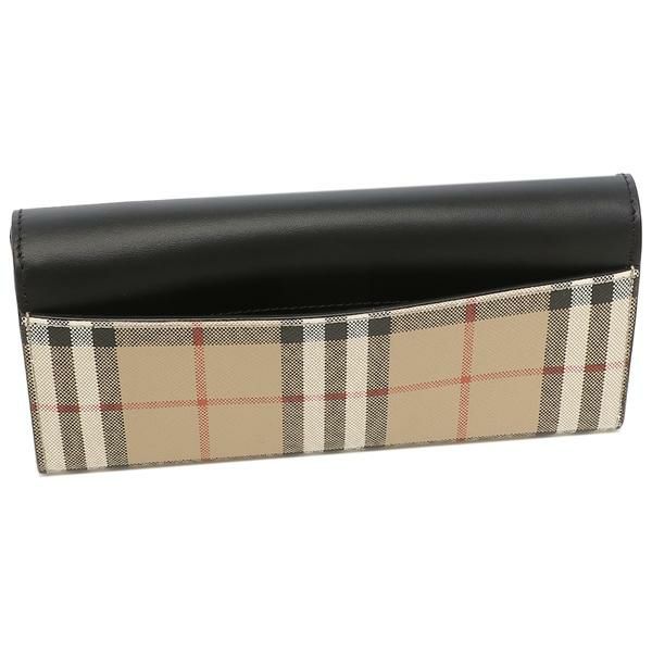 バーバリー 長財布 ブラック ベージュ レディース BURBERRY 8057972 A1189 詳細画像