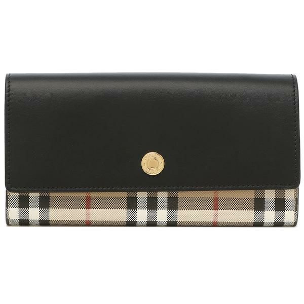 バーバリー 長財布 ブラック ベージュ レディース BURBERRY 8057972 A1189 詳細画像