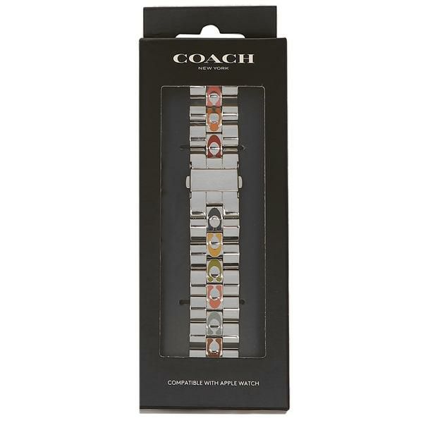 コーチ 時計用ベルト メンズ レディース アップルウォッチ 交換バンド 替えベルト 38mm 40mm 対応 シルバー COACH 14700089 詳細画像