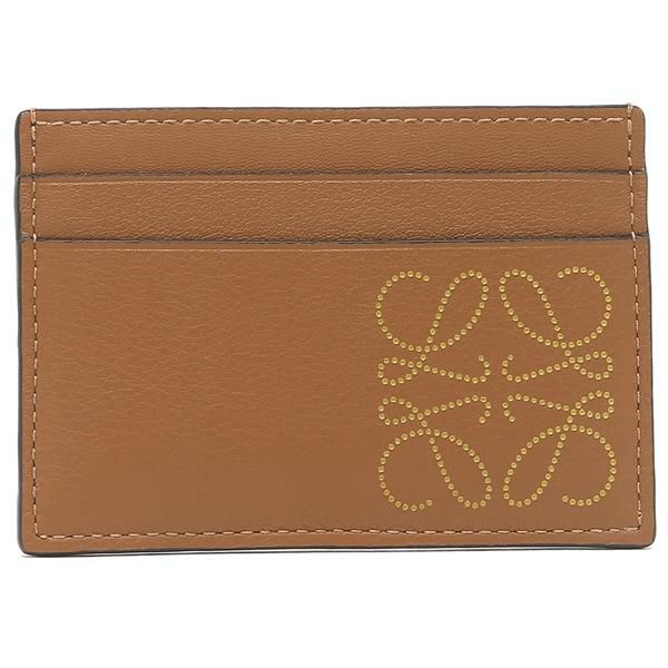 ロエベ カードケース パスケース ブランド プレーンカードホルダー ブラウン レディース LOEWE C500322X01 7658