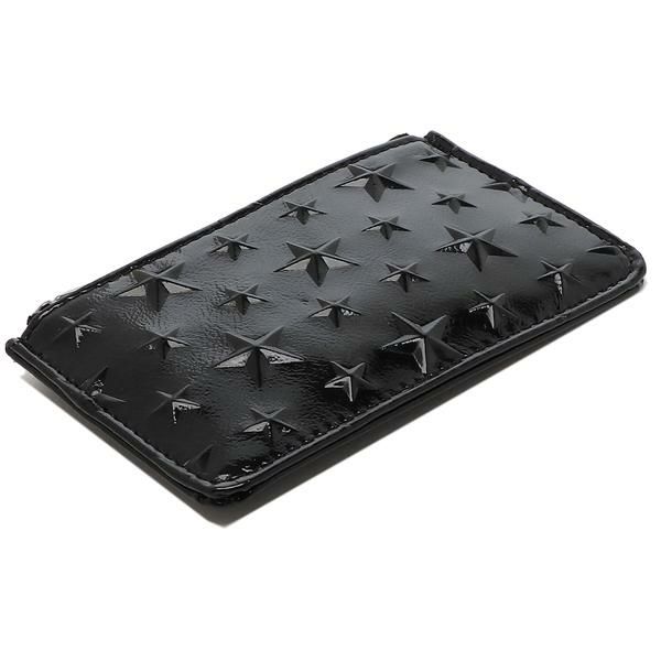 ジミーチュウ カードケース ナンシー フラグメントケース コインケース ブラック レディース JIMMY CHOO NANCY WIQ BLACK/GUNMETAL 詳細画像