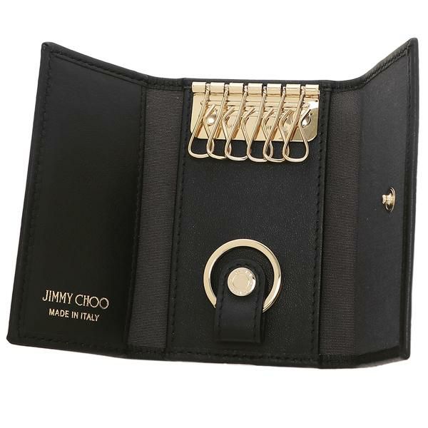 ジミーチュウ キーケース ネプチューン ブラック メンズ レディース JIMMY CHOO NEPTUNE AOR BLACK/LIGHT GOLD 詳細画像