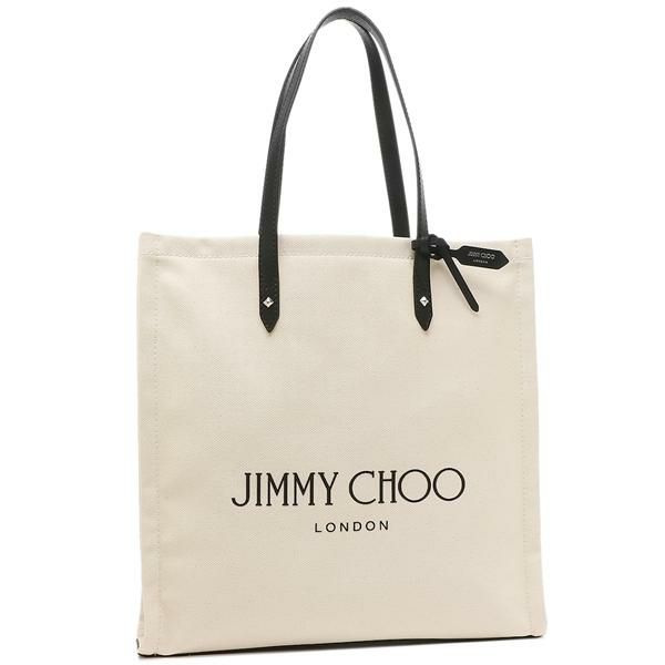 ジミーチュウ トートバッグ ロゴトート ベージュ メンズ レディース JIMMY CHOO LOGOTOTE FFQ NATURAL/BLACK A4対応