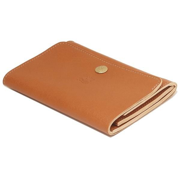イルビゾンテ　二つ折り財布　ブラウン IL BISONTE - ウォレット/型押し二つ折り財布/ブラウン