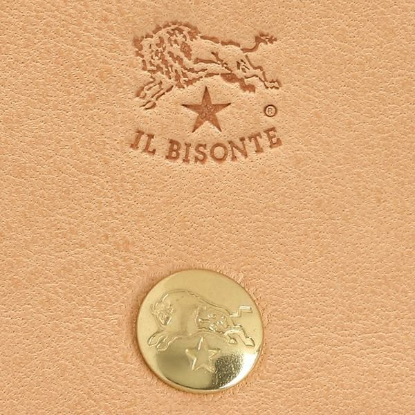 イルビゾンテ 二つ折り財布 ベージュ メンズ レディース IL BISONTE SMW028 PV0005 NA106B 詳細画像