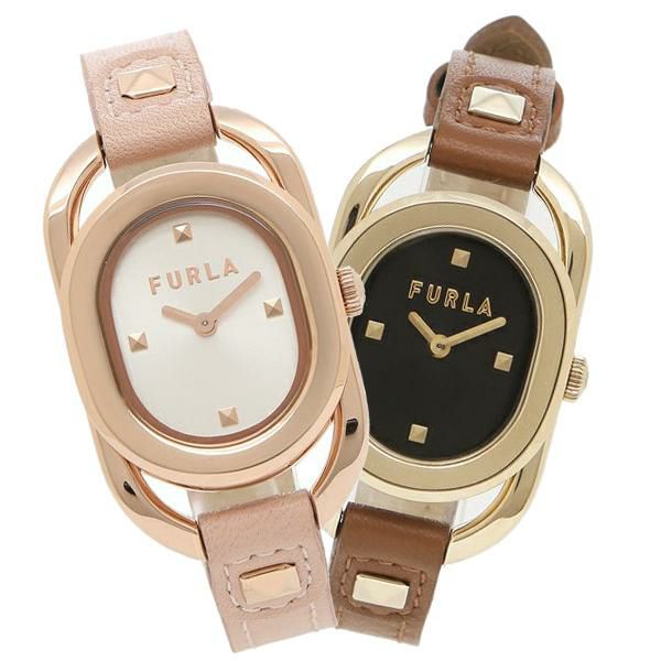 フルラ 時計 レディース スタッズインデックス 28.5mm クォーツ FURLA レザー