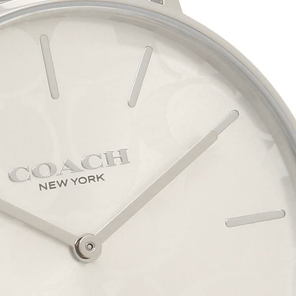 コーチ レディース 時計 ペリー 36mm クォーツ ホワイト マルチカラー COACH 14000077 ステンレス レザー 詳細画像