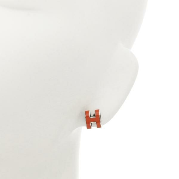 エルメス ピアス アクセサリー ポップアッシュ オレンジ シルバー レディース HERMES H608001FP 86 詳細画像