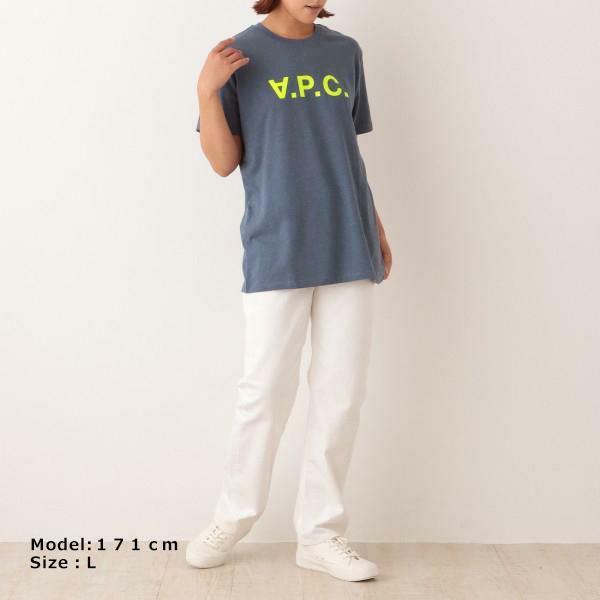アーペーセー Tシャツ 半袖カットソー トップス ネイビー メンズ レディース APC COETR H26168 PIA 詳細画像