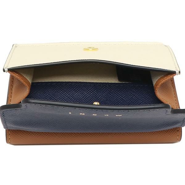 マルニ 三つ折り財布 トランク ミニ財布 ネイビー マルチカラー メンズ レディース MARNI PFMOW02U23 LV520 Z564N 詳細画像