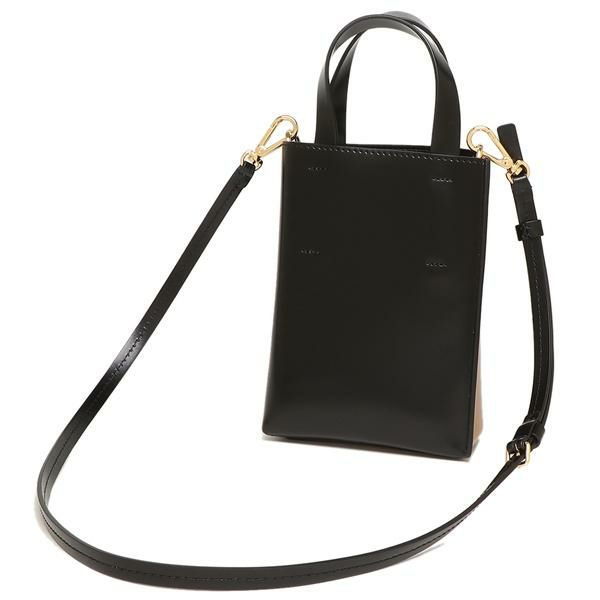 マルニ ハンドバッグ ショルダーバッグ ミュゼオ 2WAY ミニバッグ ブラウン ブラック レディース MARNI SHMP0050Y0 LV639 Z2P69 詳細画像