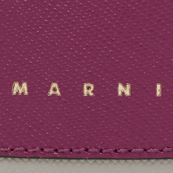 マルニ 二つ折り財布 トランク ミニ財布 パープル マルチカラー メンズ レディース MARNI PFMOQ14U13 LV520 Z563N 詳細画像