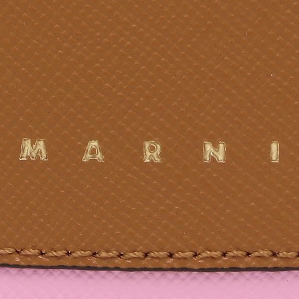 マルニ 二つ折り財布 トランク ミニ財布 ブラウン マルチカラー メンズ レディース MARNI PFMOQ14U13 LV520 Z565N 詳細画像
