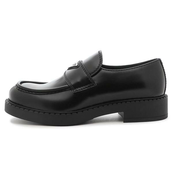 プラダ ローファー 靴 チョコレートブラッシュドレザー ブラック メンズ PRADA 2DE127 055 F0002 詳細画像