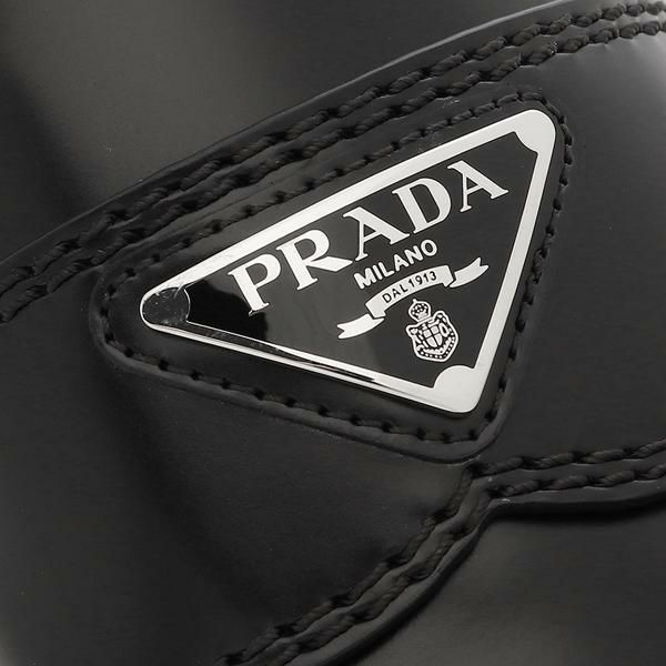 プラダ ローファー 靴 チョコレートブラッシュドレザー ブラック メンズ PRADA 2DE127 055 F0002 詳細画像