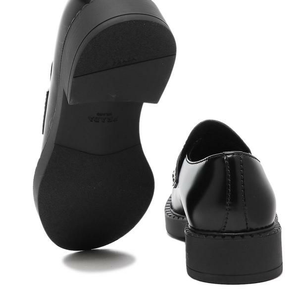 プラダ ローファー 靴 チョコレートブラッシュドレザー ブラック メンズ PRADA 2DE127 055 F0002 詳細画像
