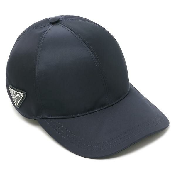 プラダ キャップ 帽子 リナイロン ベースボールキャップ トライアングルロゴ ネイビー メンズ PRADA 2HC274 2DMI F0008