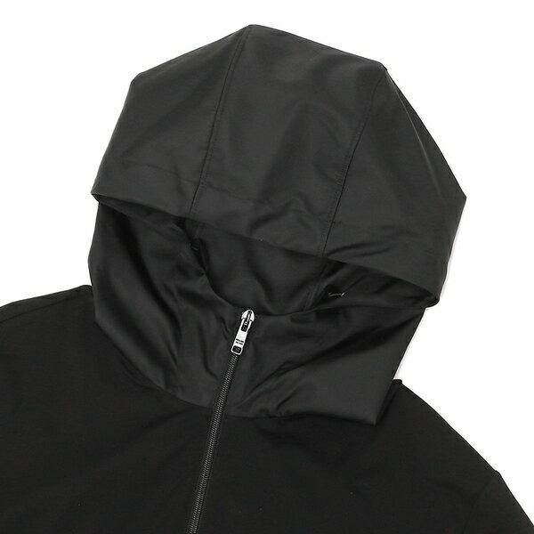 プラダ フリースパーカー アウター ストレッチコットンフリース スウェットシャツ トライアングルロゴ ブラック メンズ PRADA UJL150 1YED 202 F0002 詳細画像