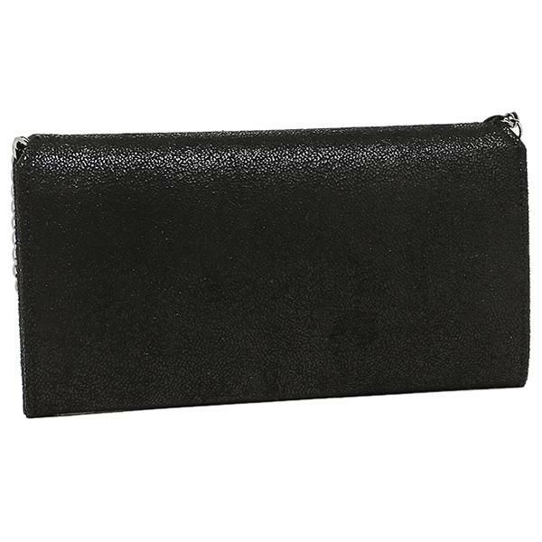 ステラマッカートニー 財布 STELLA McCARTNEY 430999 W9132 1000 ファラベラ FALABELLA FLAP WALLET 長財布 BLACK/SILVER 詳細画像