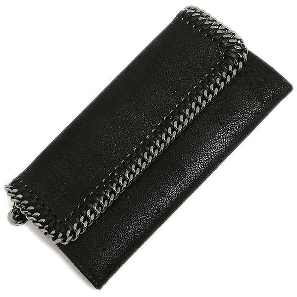 ステラマッカートニー 財布 STELLA McCARTNEY 430999 W9132 1000 ファラベラ FALABELLA FLAP WALLET 長財布 BLACK/SILVER 詳細画像