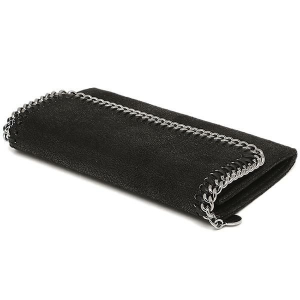 ステラマッカートニー 財布 STELLA McCARTNEY 430999 W9132 1000 ファラベラ FALABELLA FLAP WALLET 長財布 BLACK/SILVER 詳細画像