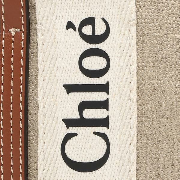 クロエ ハンドバッグ ショルダーバッグ ウッディ ミニバッグ 2WAY ベージュ ホワイト ブラウン レディース CHLOE C22AP237I26 90U 詳細画像