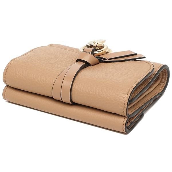 クロエ 三つ折り財布 アルファベット ミニ財布 ブラウン レディース CHLOE CHC21WP945F57 26X 詳細画像