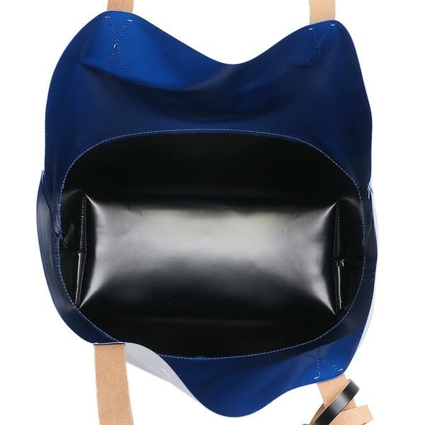 マルニ トートバッグ トライベッカ PVC ブルー ブラック メンズ レディース MARNI SHMQ0037A0 P3572 ZO226 A4対応 詳細画像