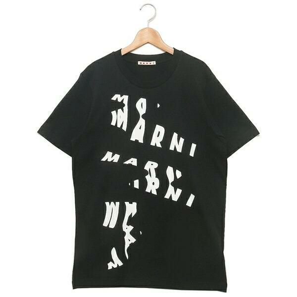 マルニ Tシャツ トップス 半袖カットソー ブラック メンズ レディース MARNI HUMU0198P8 USCT89 SLN99 詳細画像