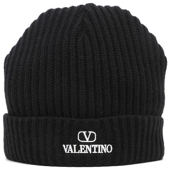 ヴァレンティノ ニット帽 帽子 ロゴパッチビーニー ブラック ホワイト メンズ レディース VALENTINO GARAVANI 1Y2HB01DFDK 0NO 詳細画像
