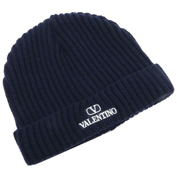 ヴァレンティノ ニット帽 帽子 ロゴパッチビーニー ネイビー メンズ レディース VALENTINO GARAVANI 1Y2HB01DFDK 598